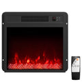 5000 BTU 18-Inch Electric Fireplace Insert with Remote Control and Brightness-Black