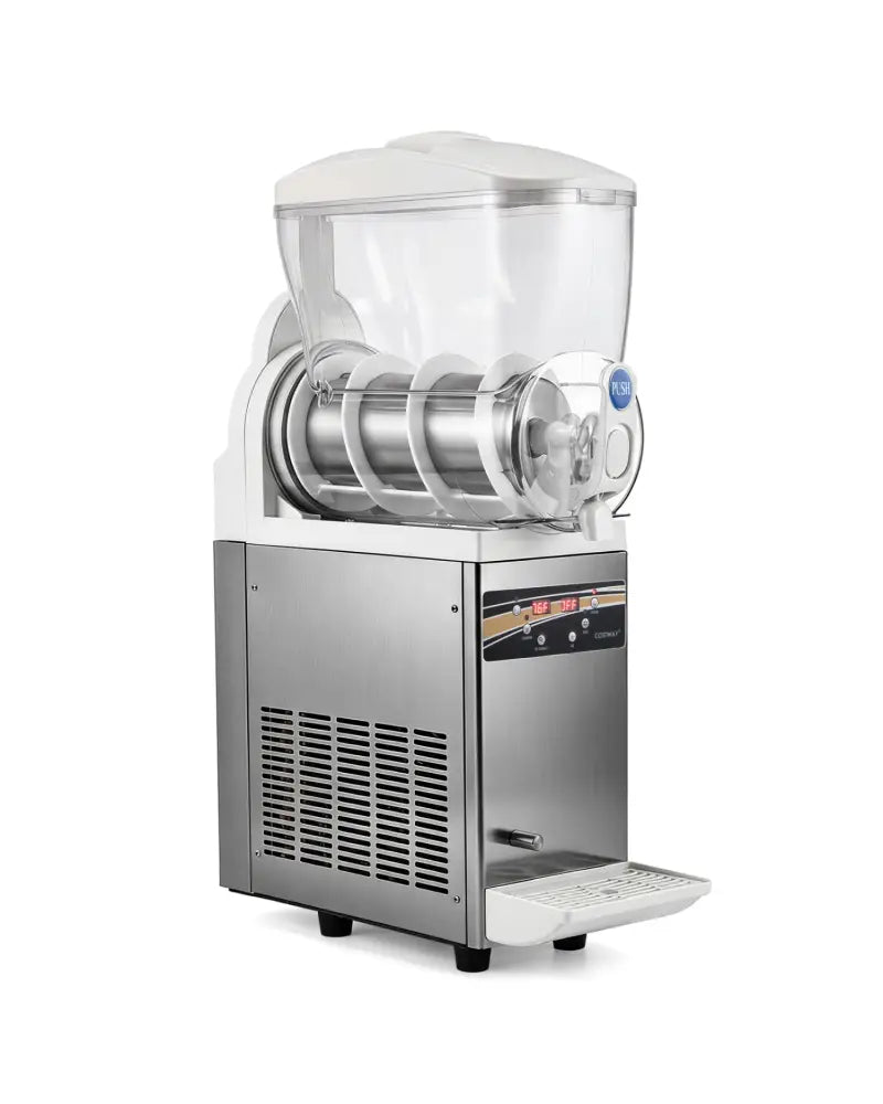 507 oz Commercial Slushy Machine Single Tank No Ice Needed-Silver - Silver - Slushie Machine