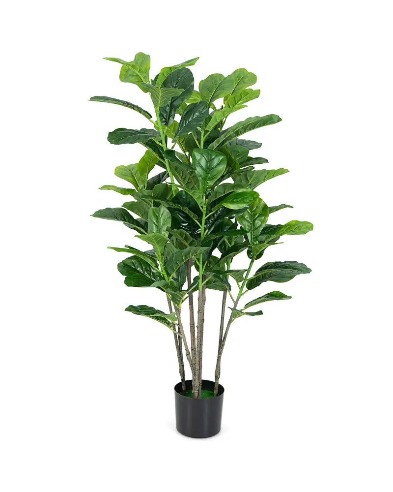 51 Inch 2-Pack Artificial Fiddle Leaf Fig Tree for Indoor and Outdoor - Green - Faux Plants