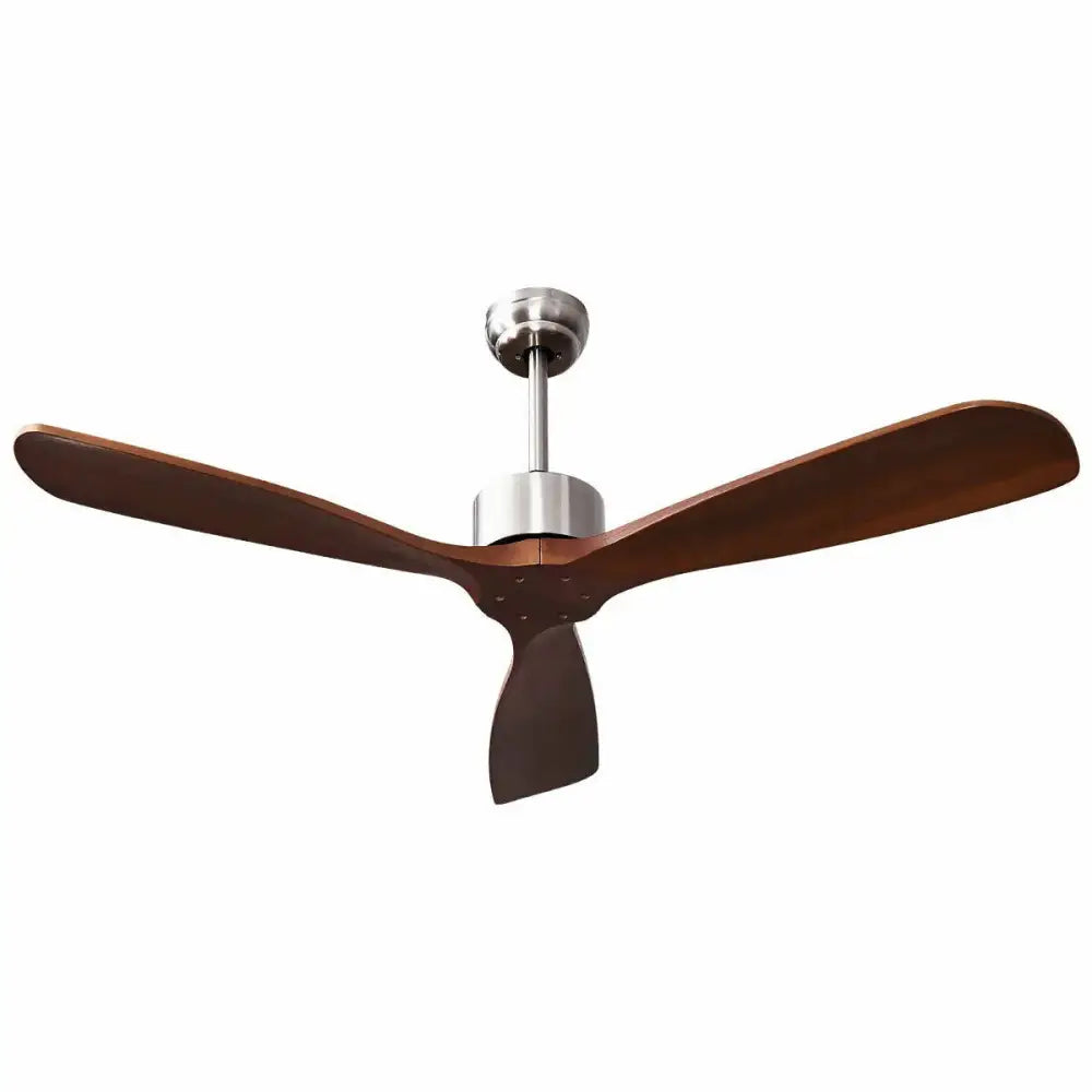 52 Inch Modern Brushed Nickel Finish Ceiling Fan with Remote Control Costway
