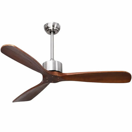 52 Inch Modern Brushed Nickel Finish Ceiling Fan with Remote Control Costway