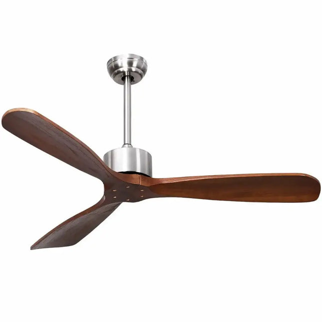 52 Inch Modern Brushed Nickel Finish Ceiling Fan with Remote Control Costway