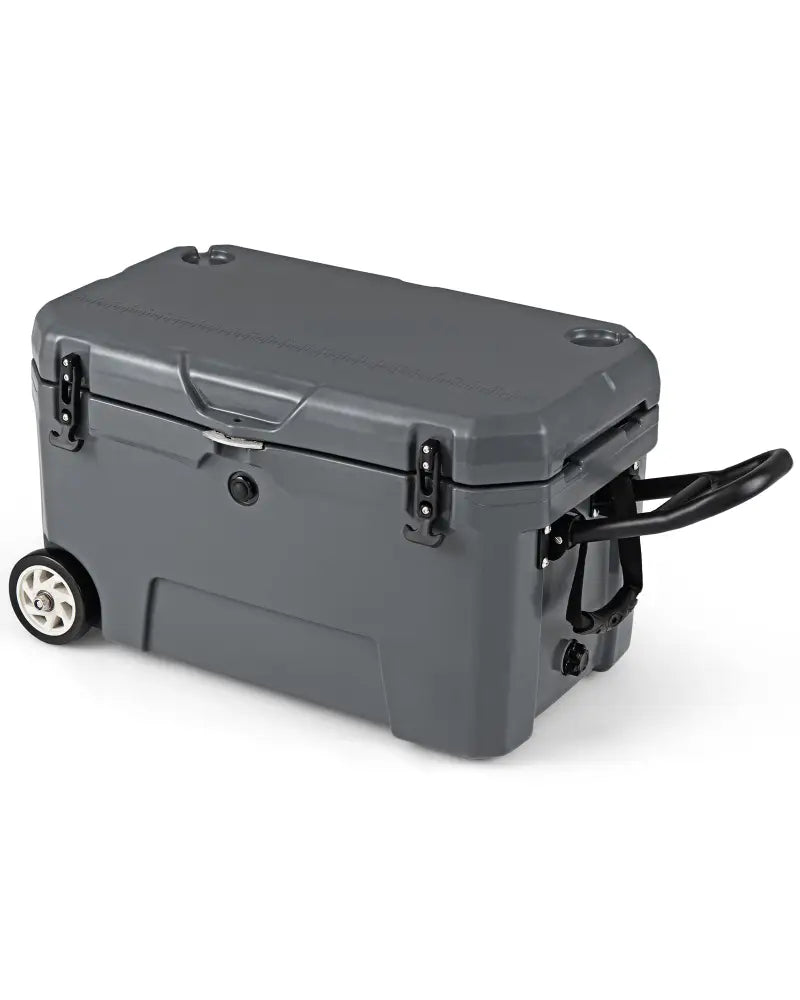 52 Quart Portable Hard Cooler with 6-Day Ice Retention and Wheels-Gray - Gray - Coolers