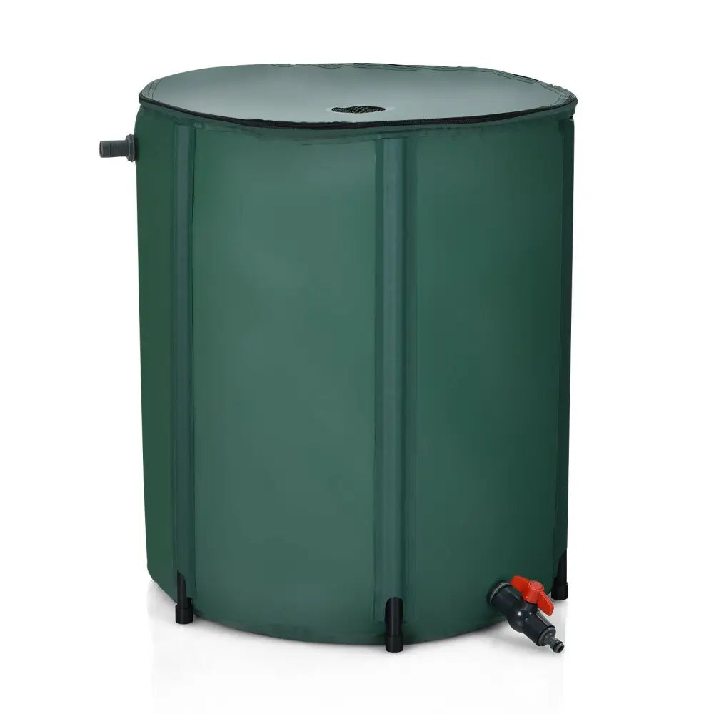 53 Gallon Portable Collapsible Rain Barrel Water Collector - Green - Watering & Irrigation
