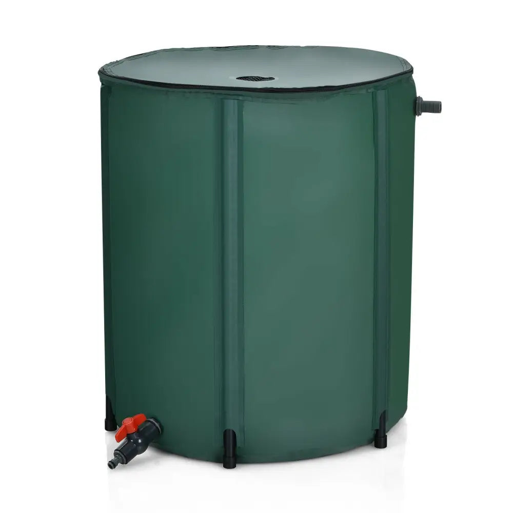 53 Gallon Portable Collapsible Rain Barrel Water Collector - Green - Watering & Irrigation