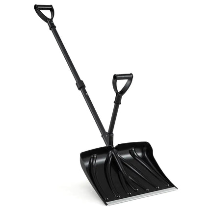 53 Inch Snow Shovel with Assist Handle for Driveway Car Garage Camping-Black - Black - Snow Removal