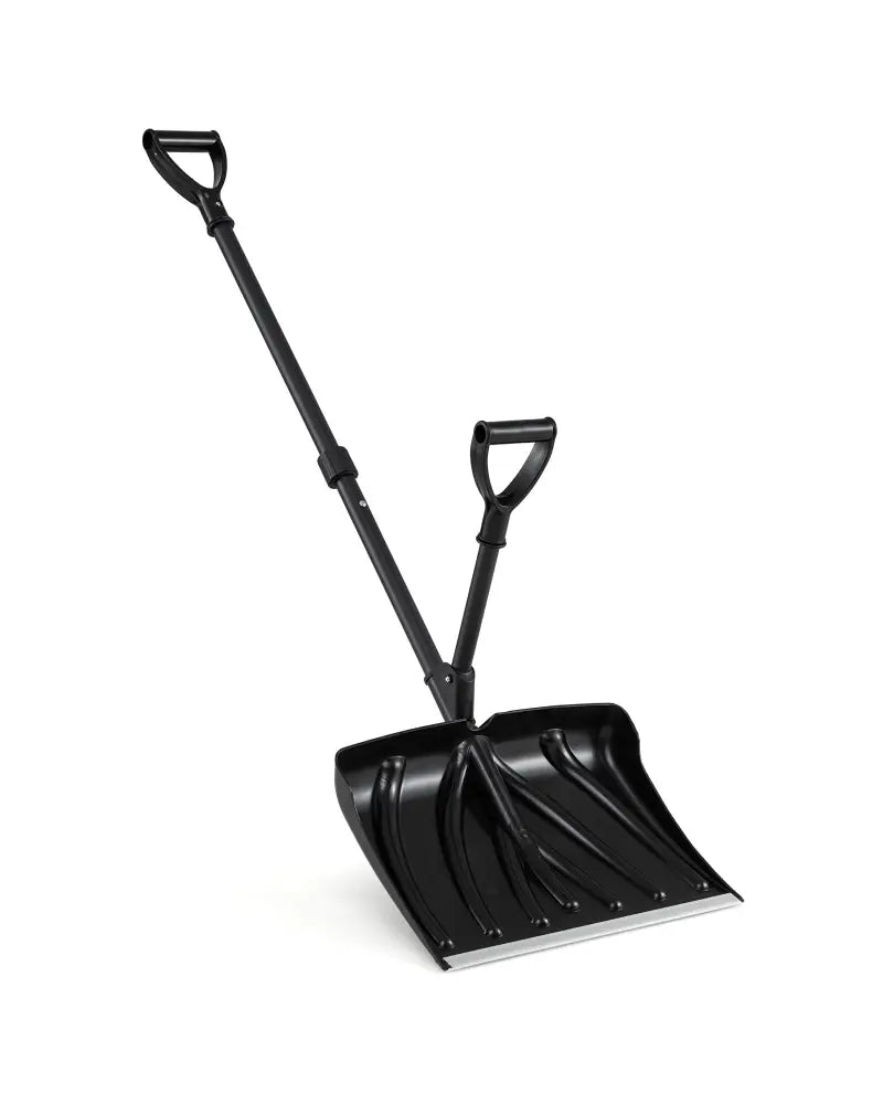 53 Inch Snow Shovel with Assist Handle for Driveway Car Garage Camping-Black - Black - Snow Removal