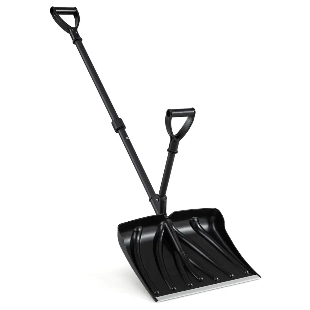 53 Inch Snow Shovel with Assist Handle for Driveway Car Garage Camping-Black - Black - Snow Removal