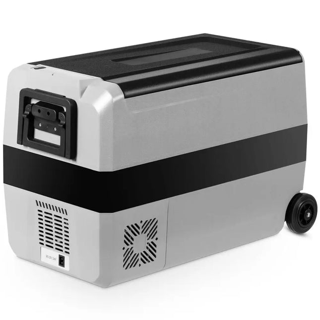 53 Quarts Portable Electric Car Cooler Refrigerator - Black & Gray - Coolers