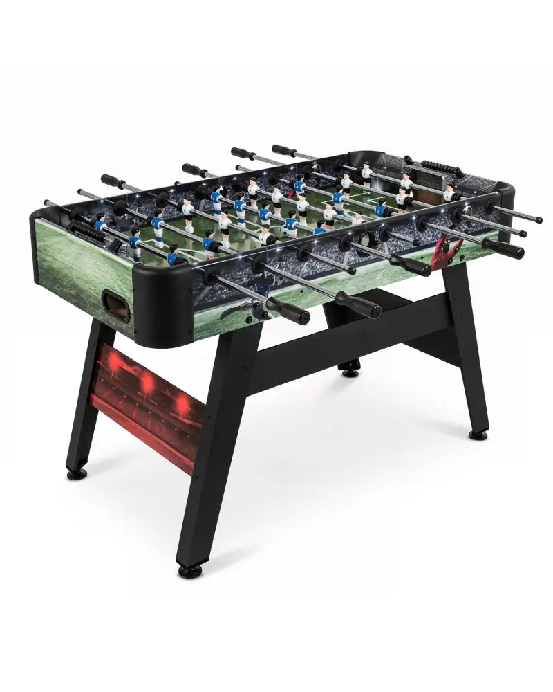 54 Inch Full Size Foosball Table for Home Game Room with 2 Balls and Ergonomic Handles - Game Room