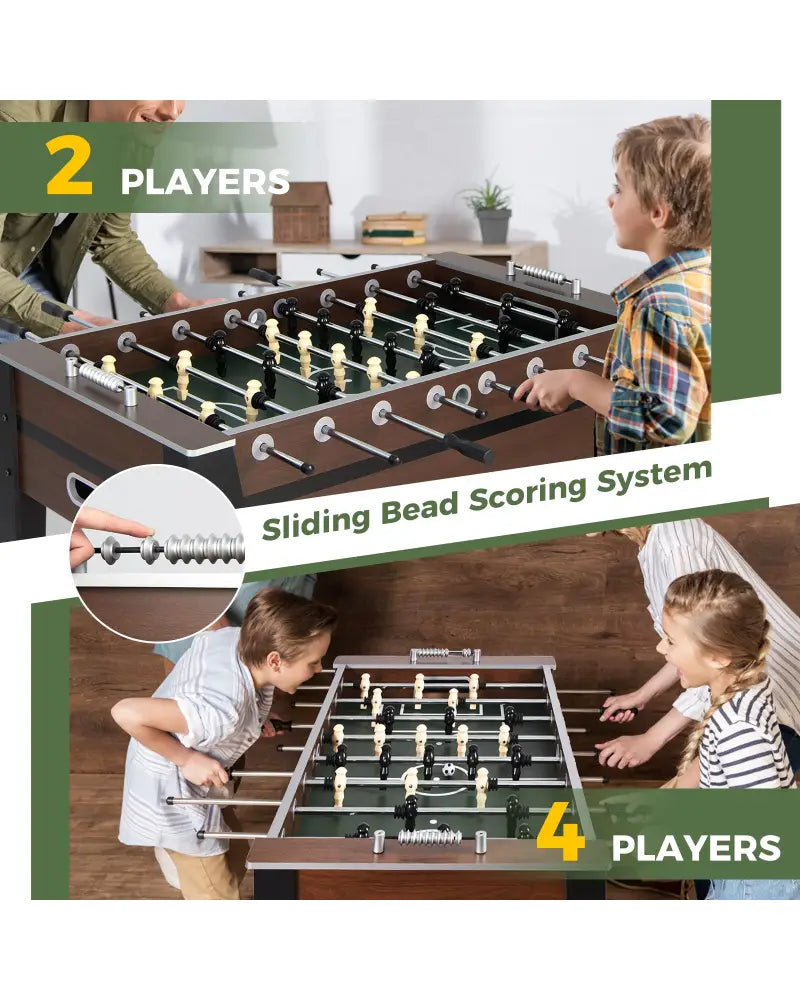 54 Inch Indoor Competition Game Soccer Table - Black - Game Room