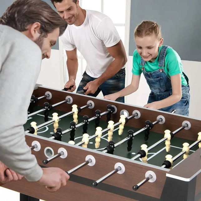54 Inch Indoor Competition Game Soccer Table - Black - Game Room