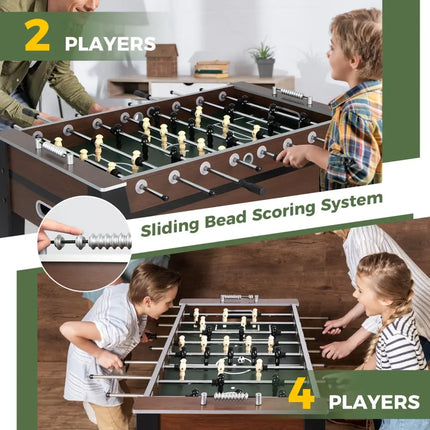 54 Inch Indoor Competition Game Soccer Table - Black - Game Room