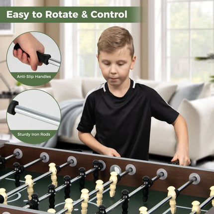54 Inch Indoor Competition Game Soccer Table - Black - Game Room