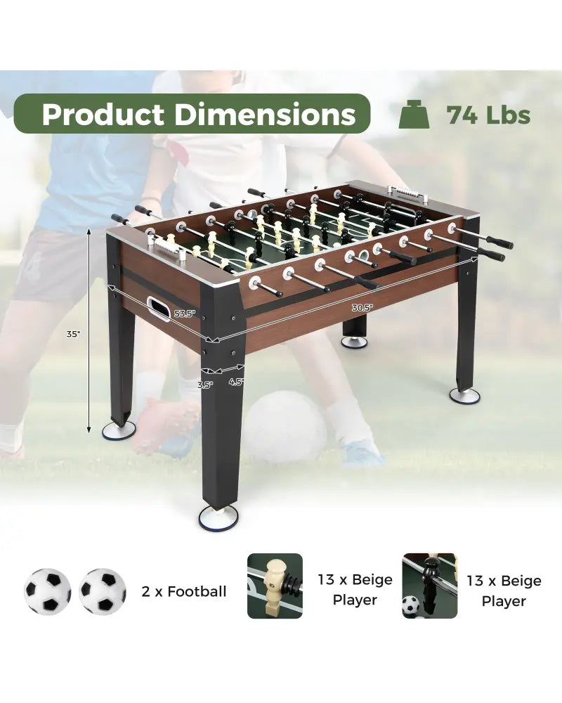 54 Inch Indoor Competition Game Soccer Table - Black - Game Room