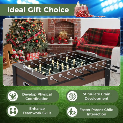54 Inch Indoor Competition Game Soccer Table - Black - Game Room