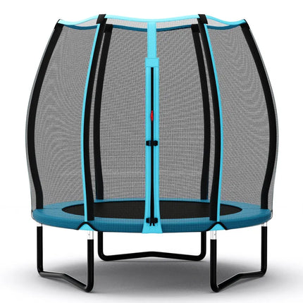 55 Inch Trampoline for Kids Toddler Mini Trampoline with Safety Enclosure Net-Blue - Blue - Trampolines