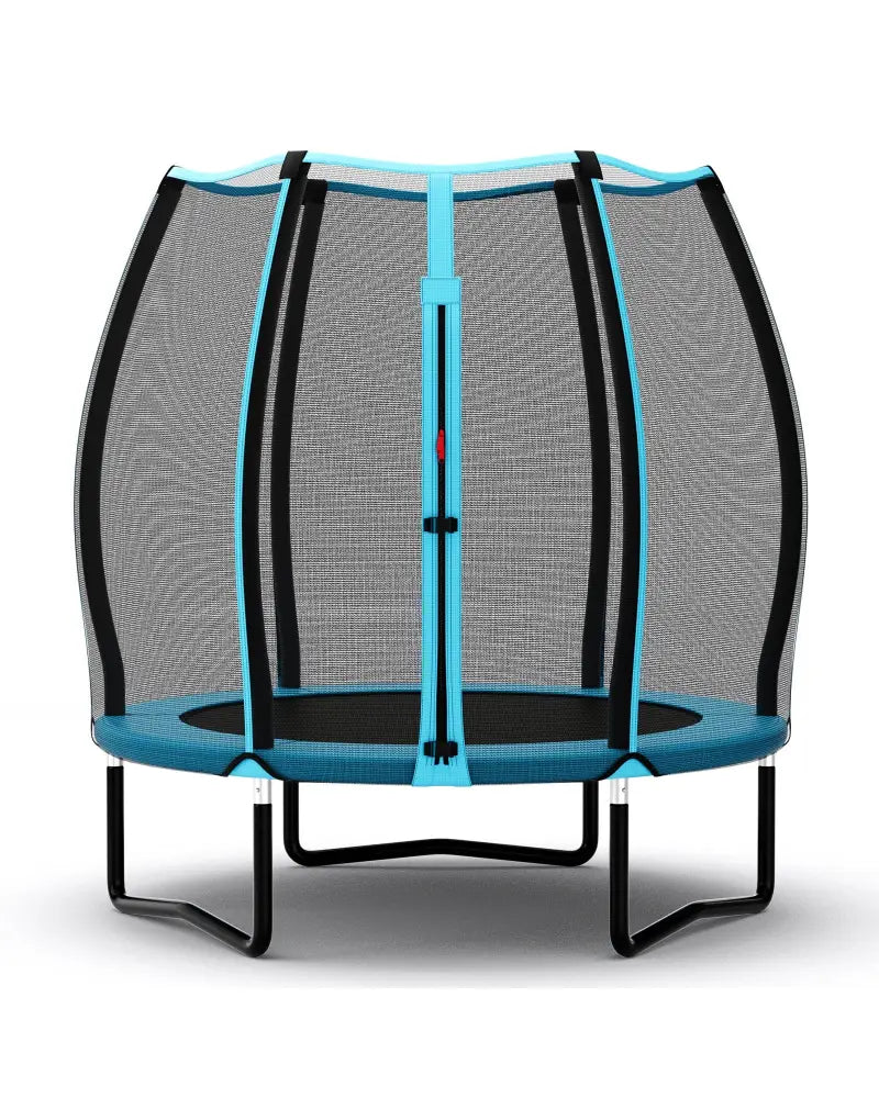 55 Inch Trampoline for Kids Toddler Mini Trampoline with Safety Enclosure Net-Blue - Blue - Trampolines