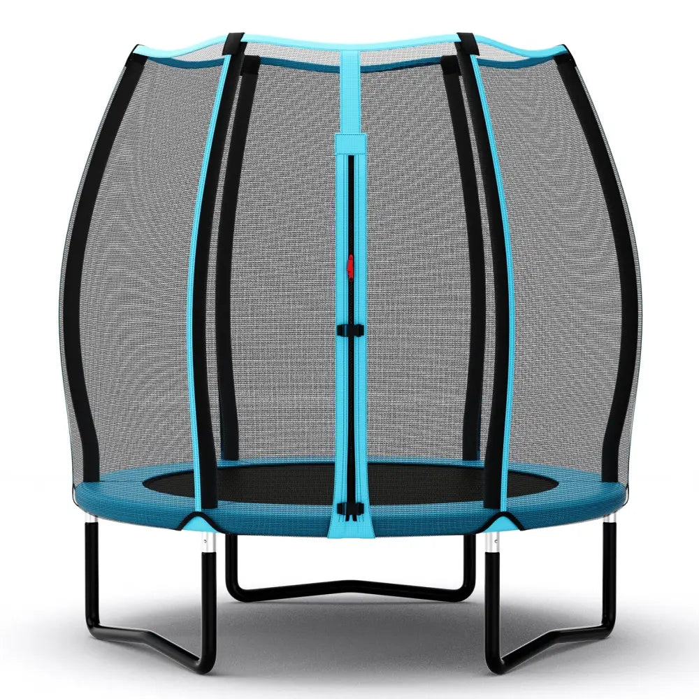 55 Inch Trampoline for Kids Toddler Mini Trampoline with Safety Enclosure Net-Blue - Blue - Trampolines