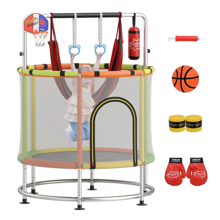 55’’ Kids Trampoline Gift for for 3-6 Years Old Boys and Girls-Green - Green - Trampolines