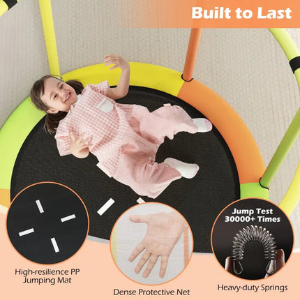 55’’ Kids Trampoline Gift for for 3-6 Years Old Boys and Girls-Green - Green - Trampolines