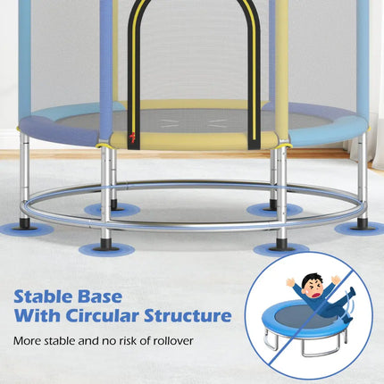 55’’ Kids Trampoline Gift for for 3-6 Years Old Boys and Girls-Navy - Navy - Trampolines