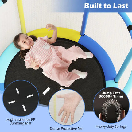 55’’ Kids Trampoline Gift for for 3-6 Years Old Boys and Girls-Navy - Navy - Trampolines