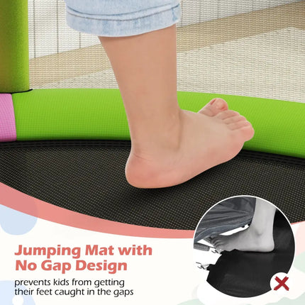 55’’ Kids Trampoline Gift for for 3-6 Years Old Boys and Girls-Pink - Pink - Trampolines
