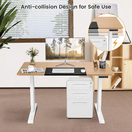 55 x 28 Inch Electric Standing Sit-Stand Height Adjustable Splice Board Costway