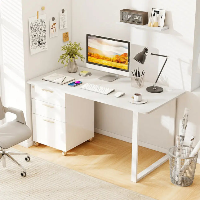 55" x 28" Universal Tabletop for Standard and Standing Desk Frame-Natural Costway
