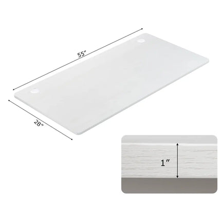 55" x 28" Universal Tabletop for Standard and Standing Desk Frame-Natural Costway