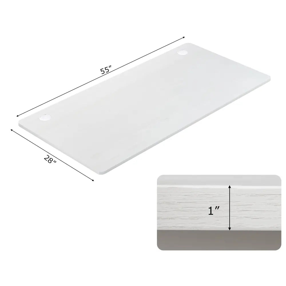 55’’ x 28’’ Universal Tabletop for Standard and Standing Desk Frame-Natural - White - Standing Desks