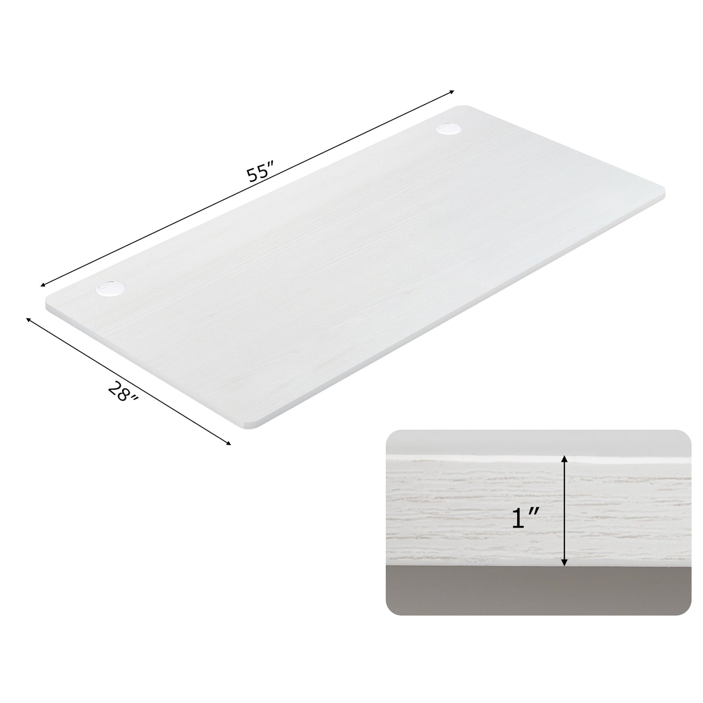 55" x 28" Universal Tabletop for Standard and Standing Desk Frame-Natural