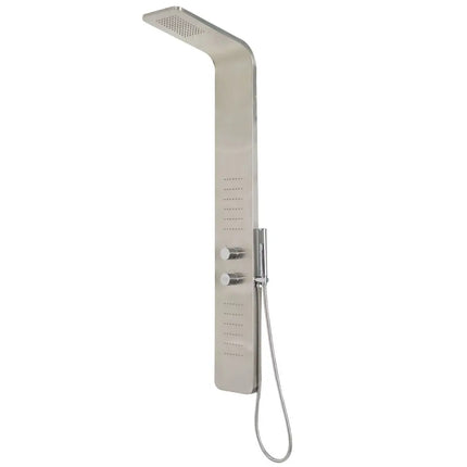 57 Inch Stainless Steel Shower Panel with12 x 8 Head Shower - Shower Systems