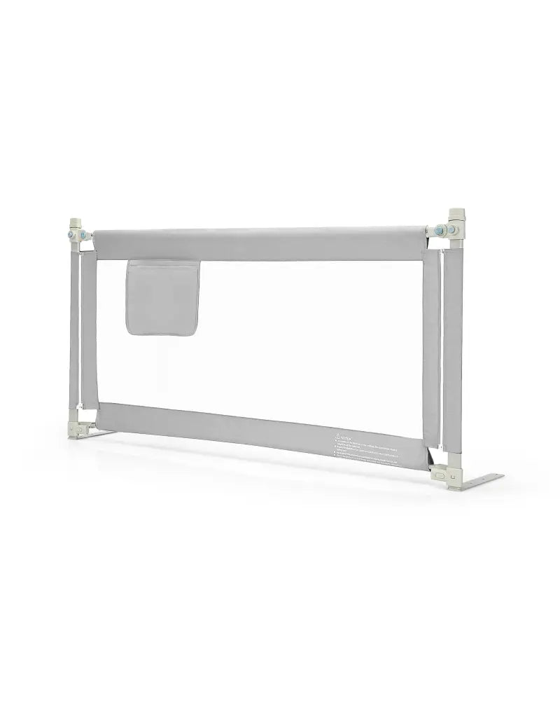 57 Inch Toddlers Vertical Lifting Baby Bed Rail Guard with Lock-Gray - Gray - Bed Rails