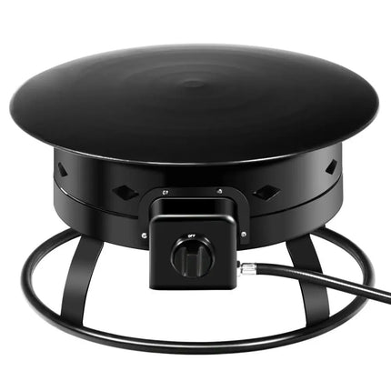 58 000BTU Firebowl Outdoor Portable Propane Gas Fire Pit with Cover and Carry Kit - Black - Fire Pits