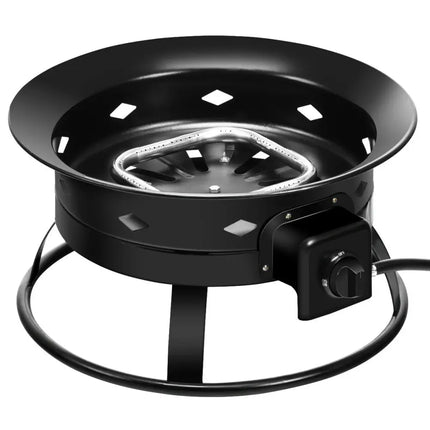 58 000BTU Firebowl Outdoor Portable Propane Gas Fire Pit with Cover and Carry Kit - Black - Fire Pits