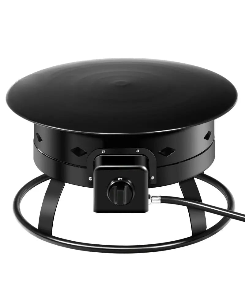 58 000BTU Firebowl Outdoor Portable Propane Gas Fire Pit with Cover and Carry Kit - Black - Fire Pits