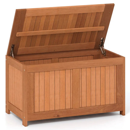 58 Gallon 3 - in - 1 Patio Wood Deck Box with Flip Top for Cushions - s - Oasis Home Essentials