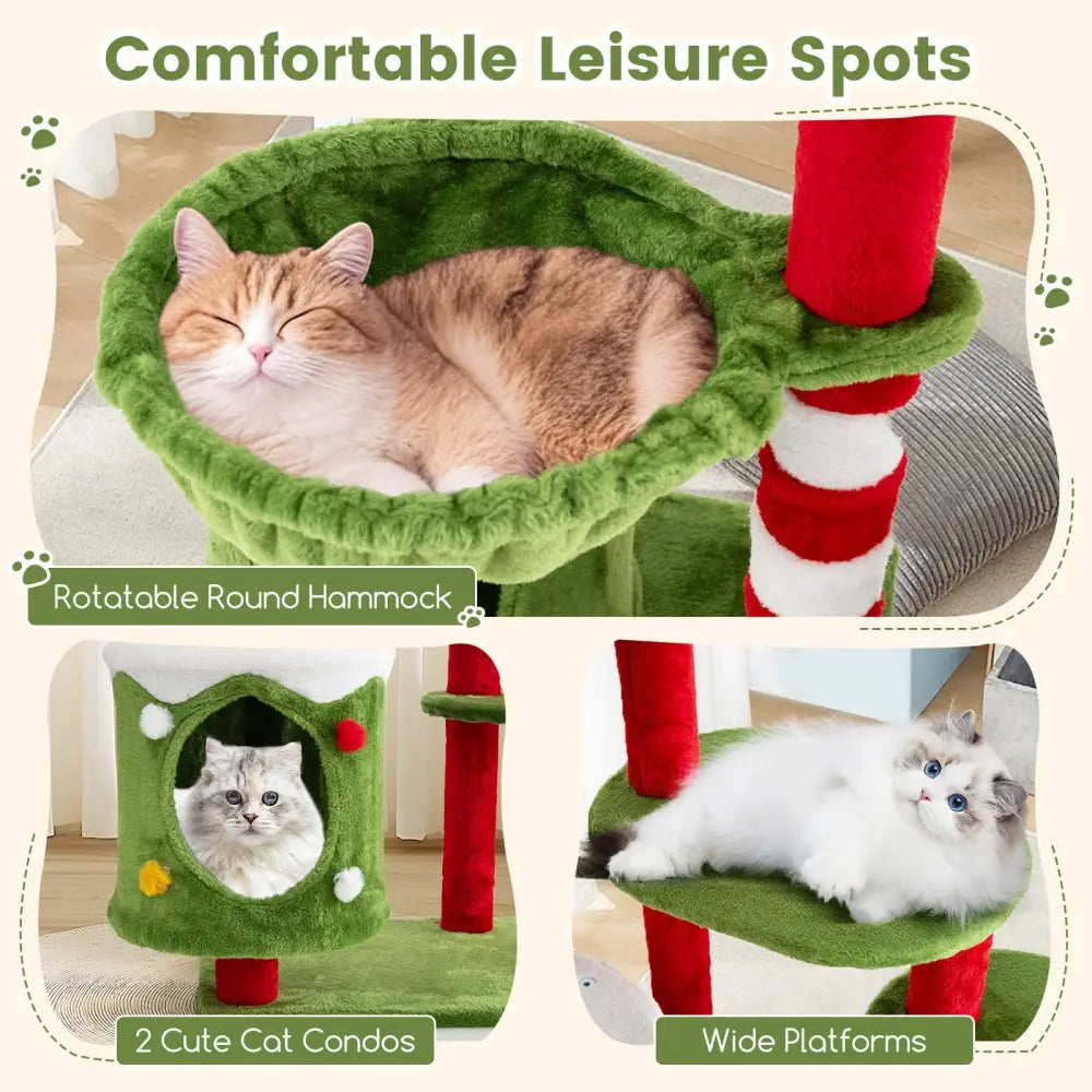 58 Inch Tall Cat Tree Tower Multi-level Pet Climbing and Jumping Tower Furniture with Condos - Multicolor - Cat Trees