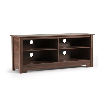 58 Inch Wooden Entertainment Media Center TV Stand - Brown - Entertainment Centers & TV Stands
