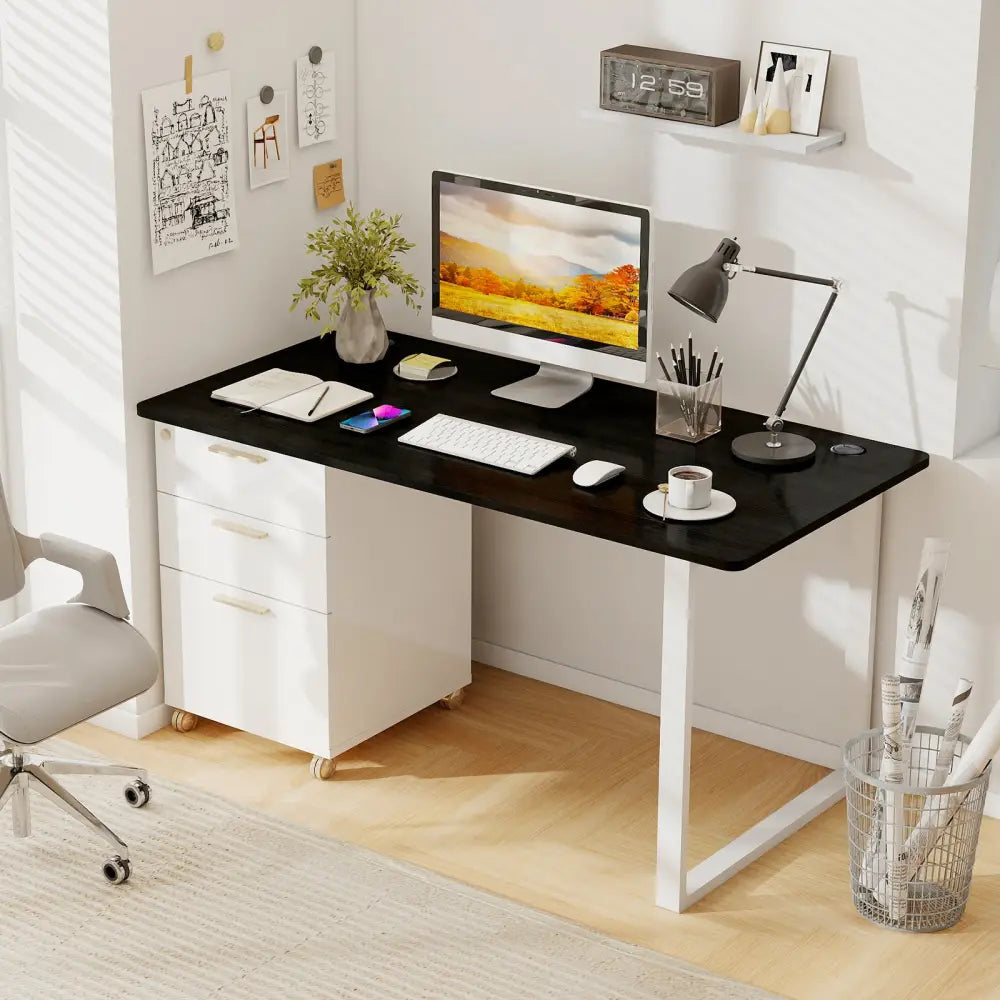 58’’ x 28’’ Universal Tabletop for Standard and Standing Desk Frame-Black - Black - Standing Desks