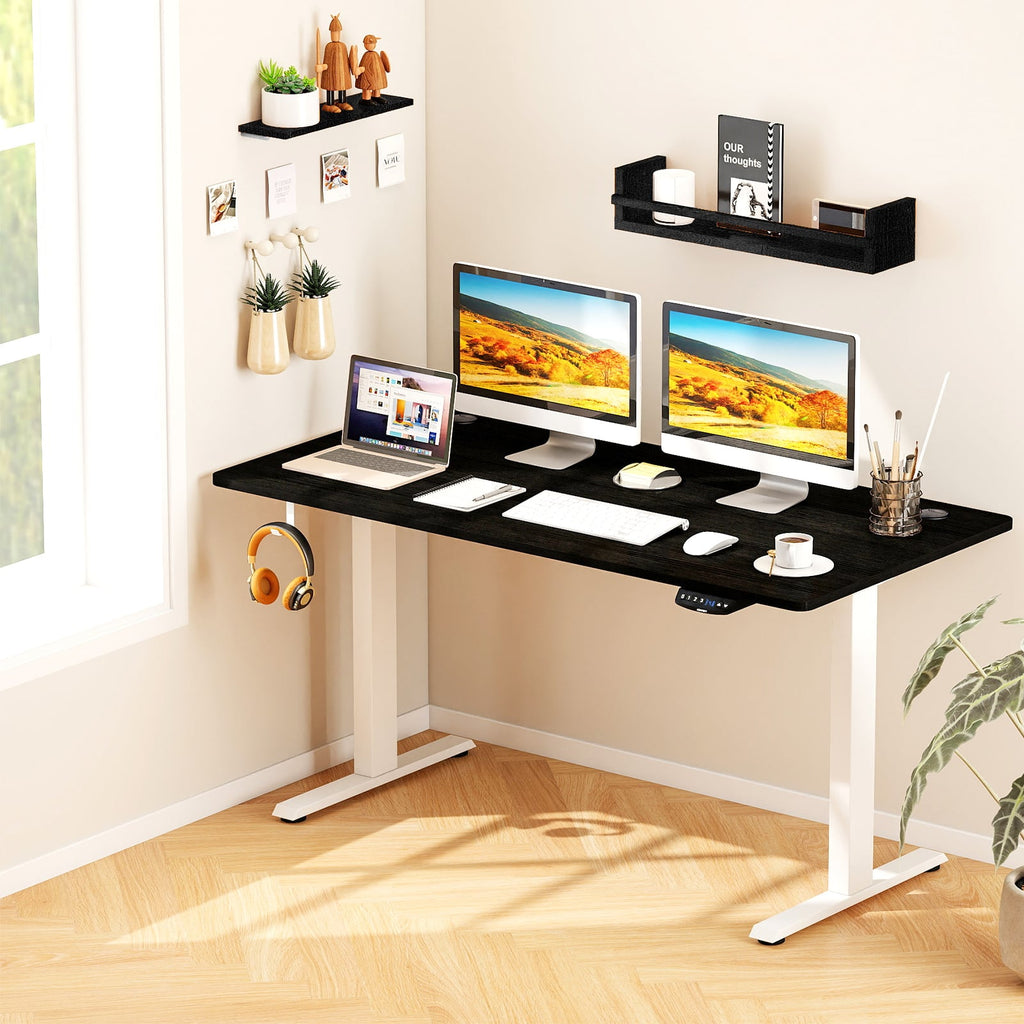 58" x 28" Universal Tabletop for Standard and Standing Desk Frame-Black