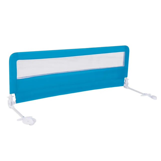 59 Inch Extra Long Folding Breathable Baby Children Toddlers Bed Rail Guard with Safety Strap-Blue - Blue - Bed Rails