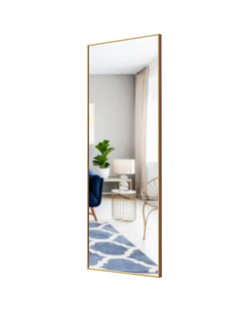 59 Inch Full Length Mirror Large Rectangle Bedroom Mirror-Golden - Golden - Wall Mirrors