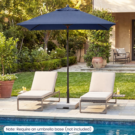 5 Feet Patio Square Market Table Umbrella Shelter with 4 Sturdy Ribs-Navy