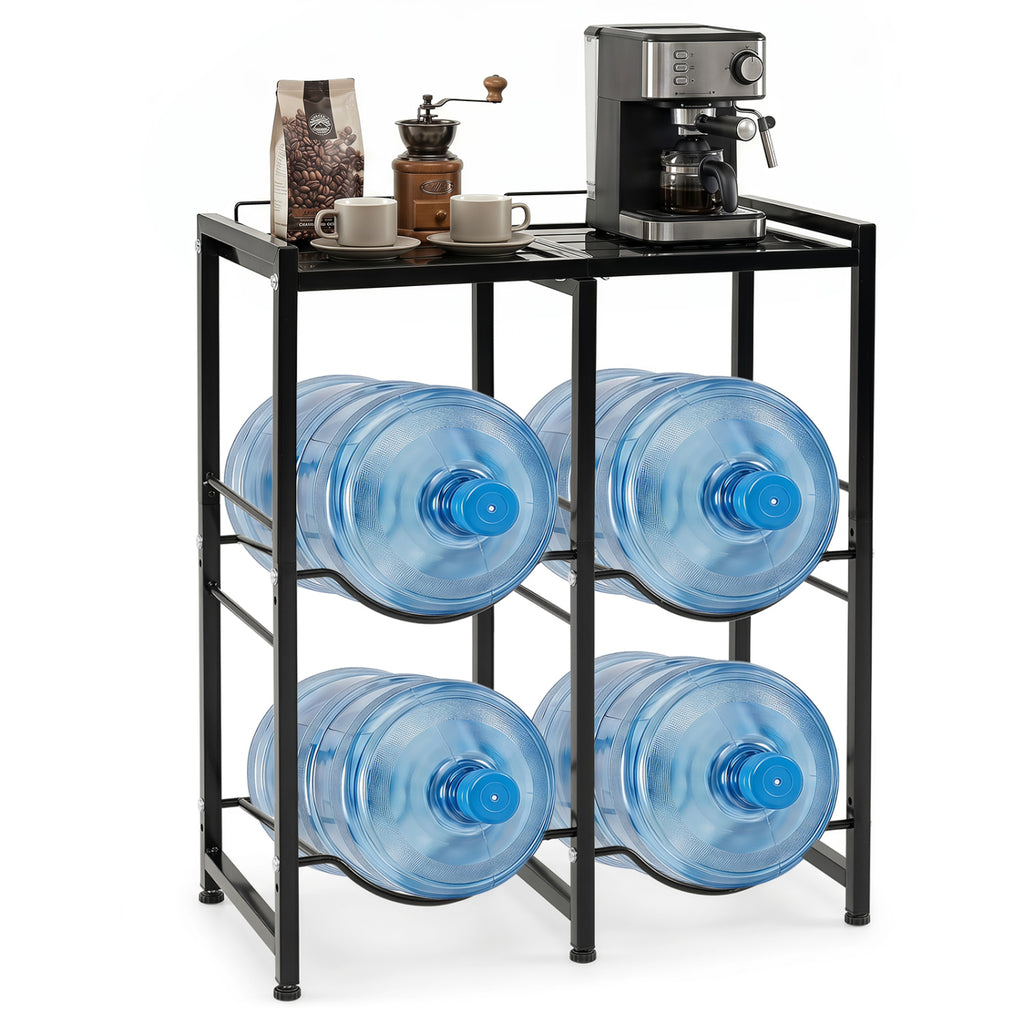 Porte-bouteilles d'eau de 19 litres pour 4 bouteilles - Noir
