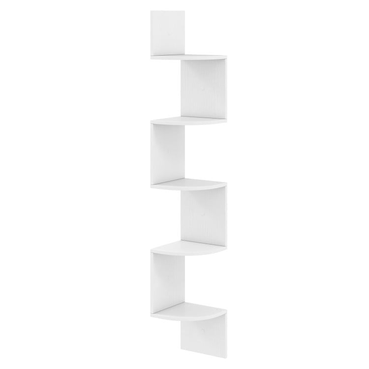 5-Piece Modern Living Room Furniture Set: Side table+Coffee table+Console table+Bookcase+Corner shelf