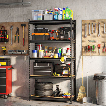 5-Tier Garage Shelving Unit 2200 LBS Heavy Duty Metal Storage Shelves-Set of 2