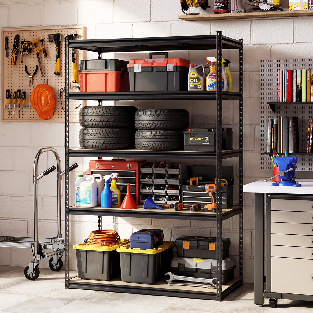 5-Tier Garage Shelving Unit 2200 LBS Heavy Duty Adjustable Utility Rack-Set of 2